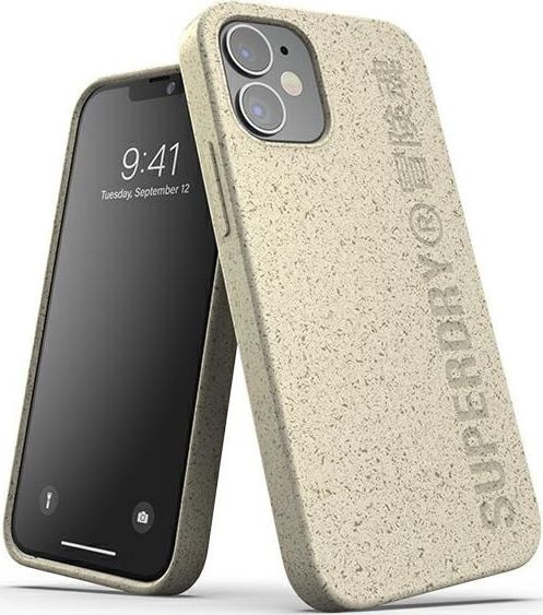 Husă compostabilă Dr. Nona SuperDry Snap iPhone 12 mini nisip/nisip 42623