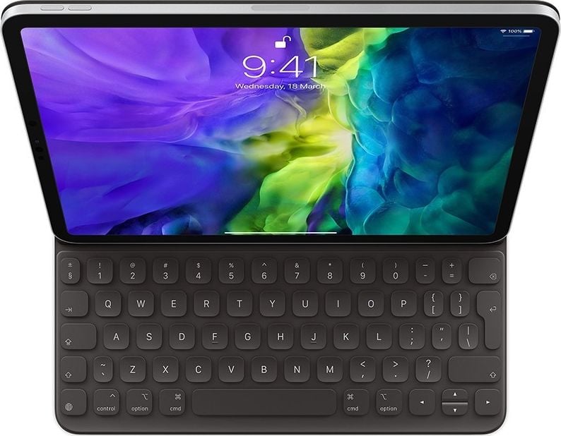 Husa cu tastatura Apple Smart Keyboard Folio pentru iPad Pro 11` (2020), Layout INT EN, Black