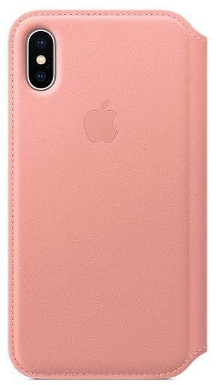 Husa de protectie Apple Folio pentru iPhone X, Piele, Soft Pink
