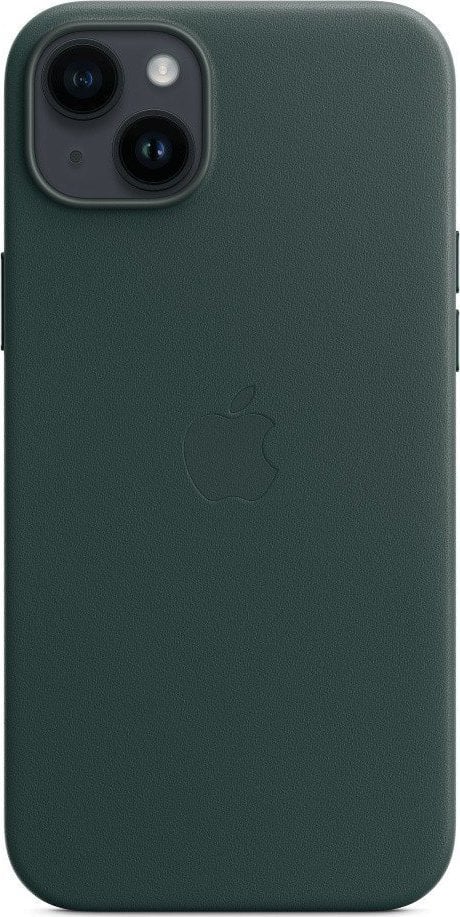 Husa de protectie Apple Leather Case with MagSafe pentru iPhone 14 Plus, Forest Green