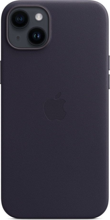 Husa de protectie Apple Leather Case with MagSafe pentru iPhone 14 Plus, Ink