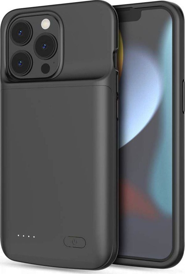 Husa de protectie cu baterie TECH-PROTECT Power Case 4800 mAh compatibila cu iPhone 12 Pro Max / 13 Pro Max Black