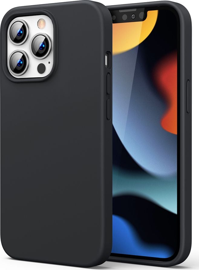 Husa de protectie din silicon Ugreen Ugreen Husa din silicon flexibila din cauciuc pentru iPhone 13 Pro Max neagra