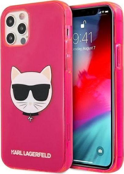 Husa de protectie Karl Lagerfeld Choupette Head pentru Apple iPhone 12 Pro Max, Ciclam