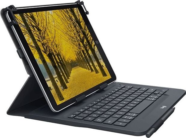 Husa de protectie Logitech Universal Folio, Tastatura bluetooth, Tablete 9 -10 inch, Black