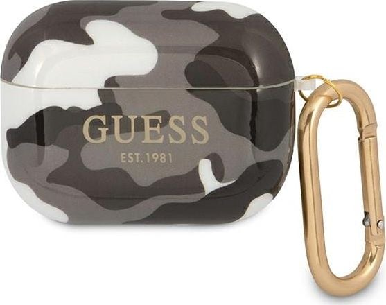 Husa de protectie pentru AirPods Pro, Guess, TPU, Negru