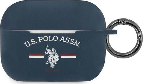 Husa de protectie pentru AirPods Pro, U.S. Polo Assn, PC/TPU, Albastru