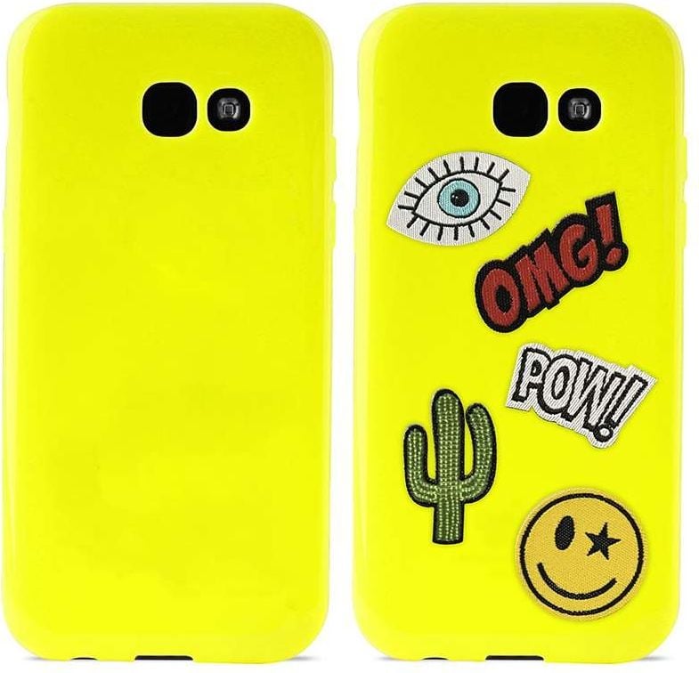 Husa de protectie Puro Patch Mania pentru Samsung Galaxy A3 (2017), TPU, Galben