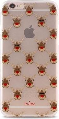 Husa de protectie Puro Ultra Slim pentru Apple iPhone 6/6S, Model Christmas Reindeer - Editie limitata, Bej