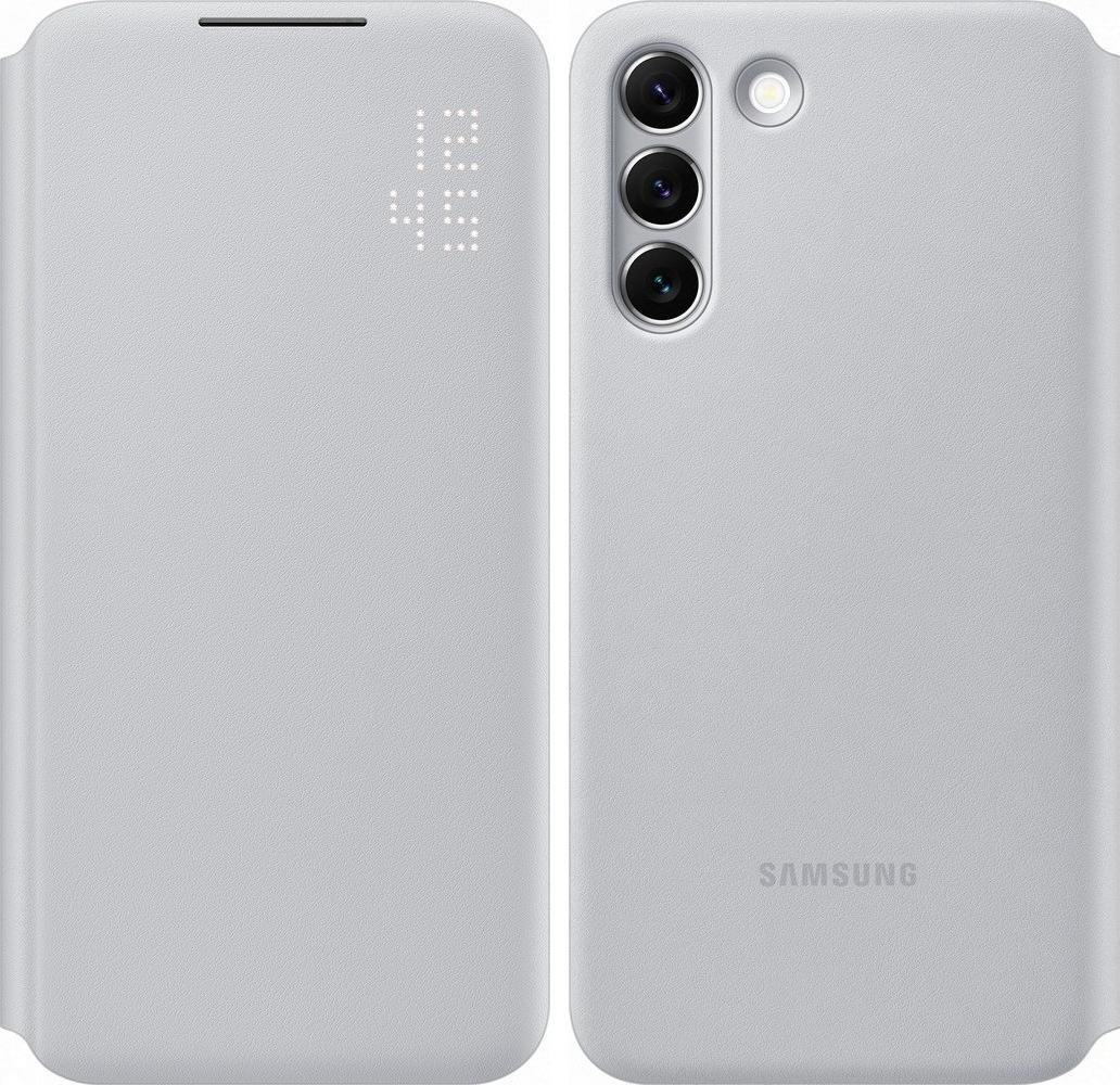 Husa de protectie Samsung Smart LED View Cover pentru Galaxy S22 PLUS, Light Gray