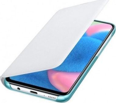 Huse telefoane - Husa de protectie Samsung Wallet Cover pentru Galaxy A30s, White