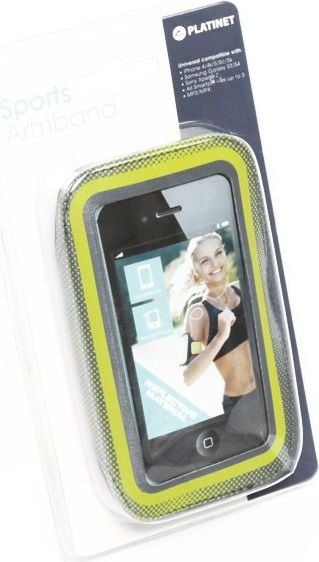 Husa de telefon universala 5` Platinet, Armband, cu prindere de mana, Gri