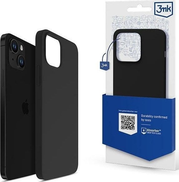 Husă din silicon 3MK 3MK iPhone 14 Plus 6,7` negru/negru