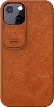 Huse telefoane - Husa Flip Cover Premium, Piele Ecologica, Nillkin Qin Leather Pro Compatibila Cu iPhone 13, Rosu
