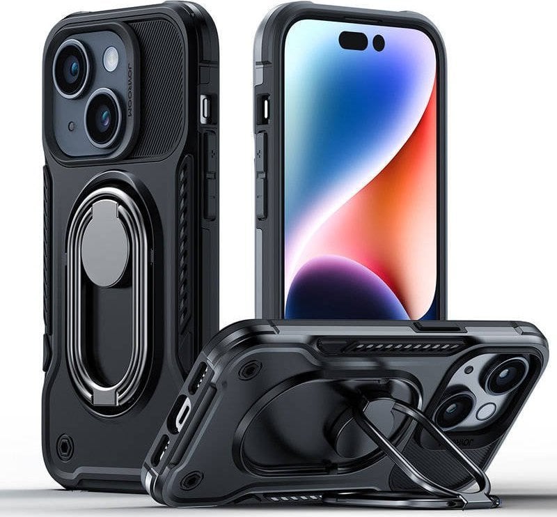 Husa Joyroom Joyroom Dual Hinge Apple iPhone 14 neagra