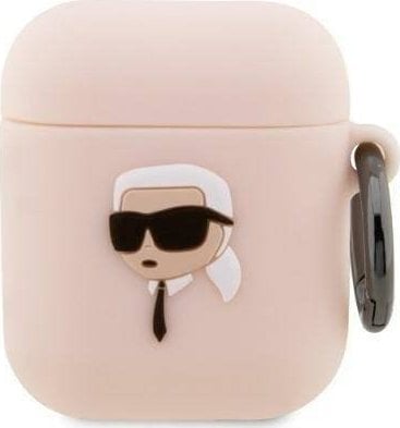 Husa Karl Lagerfeld Karl Lagerfeld KLA2RUNIKP Husa Apple AirPods 2/1 roz/roz Silicon Karl Head 3D
