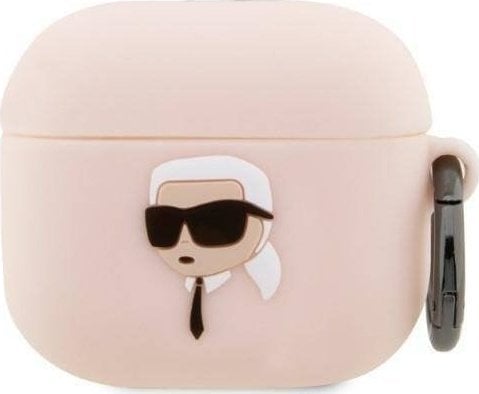 Husa Karl Lagerfeld Karl Lagerfeld KLA3RUNIKP Husa Apple AirPods 3 roz/roz Silicon Karl Head 3D