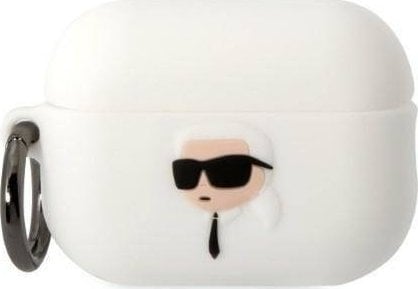 Husa Karl Lagerfeld Karl Lagerfeld KLAP2RUNIKH Husa Apple AirPods Pro 2 alb/alb Silicon Karl Head 3D