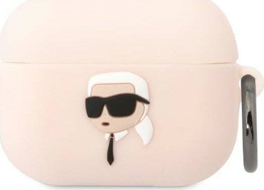 Husa Karl Lagerfeld Karl Lagerfeld KLAPRUNIKP Husa Apple AirPods Pro roz/roz Silicon Karl Head 3D