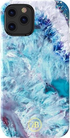 Husa Kingxbar Kingxbar Agate Series eleganta cu imprimeu agate iPhone 12 mini albastru universal