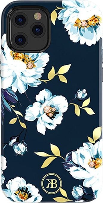 Husa Kingxbar Kingxbar Blossom decorata cu cristale Swarovski originale iPhone 12 mini multicolor (Gardenia)