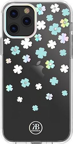 Husa Kingxbar Kingxbar Lucky Series decorata cu cristale Swarovski originale iPhone 12 mini transparenta (Clover) universal