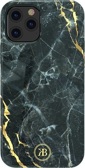 Husa Kingxbar Kingxbar Marble Series eleganta cu imprimeu marmura iPhone 12 mini negru universala