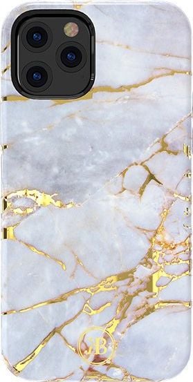 Husa Kingxbar Kingxbar Marble Series eleganta cu imprimeu marmura pentru iPhone 12 mini alb si albastru universal