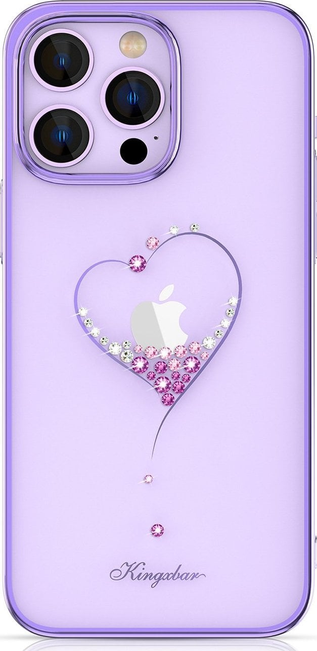 Husa Kingxbar Kingxbar Wish Series iPhone 14 Pro decorata cu cristale violet