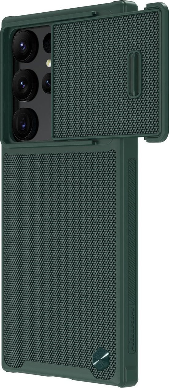 Husă Nillkin Nillkin Textured S pentru Samsung Galaxy S22 Ultra husă blindată cu husă pentru cameră verde