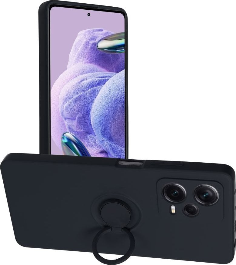 Husa OEM SILICON RING pentru XIAOMI Redmi NOTE 12 PRO+ 5G negru