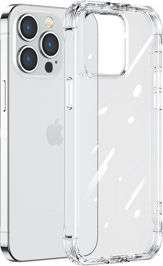 Husă pentru husă Joyroom Joyroom Defender Series pentru iPhone 14 Plus Husă Armor cu cârlige Stand transparent (JR-14H3)
