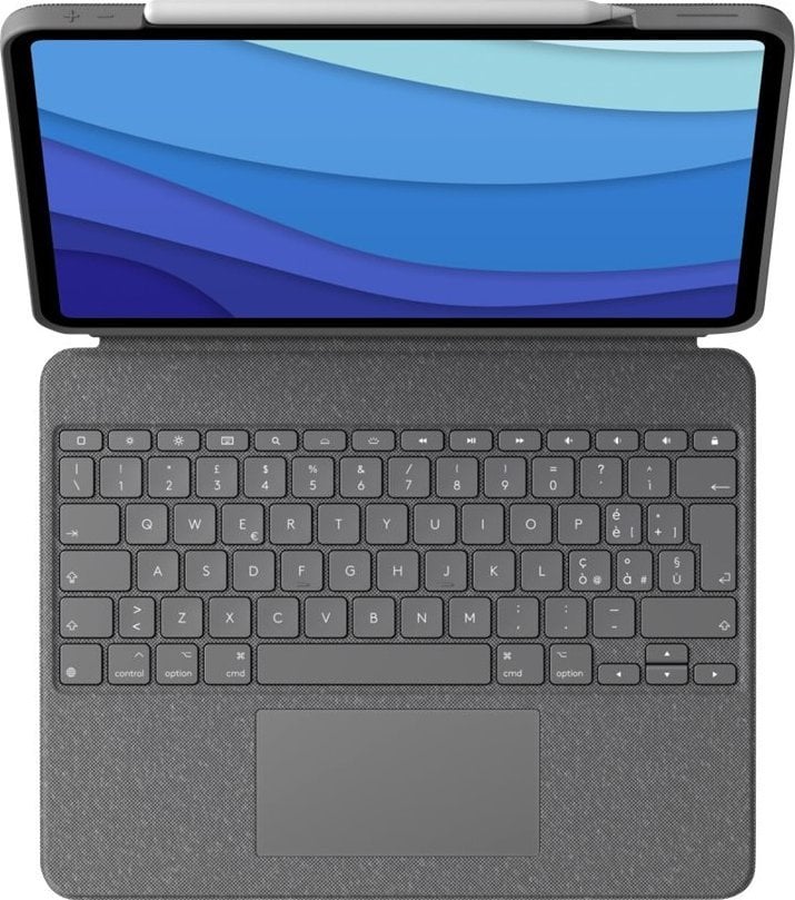 Husă pentru tabletă Logitech Combo Touch pentru iPad Pro de 11 inchi (1a, a doua, a treia și a patra generație) - SAND - Marea Britanie (920-010172)