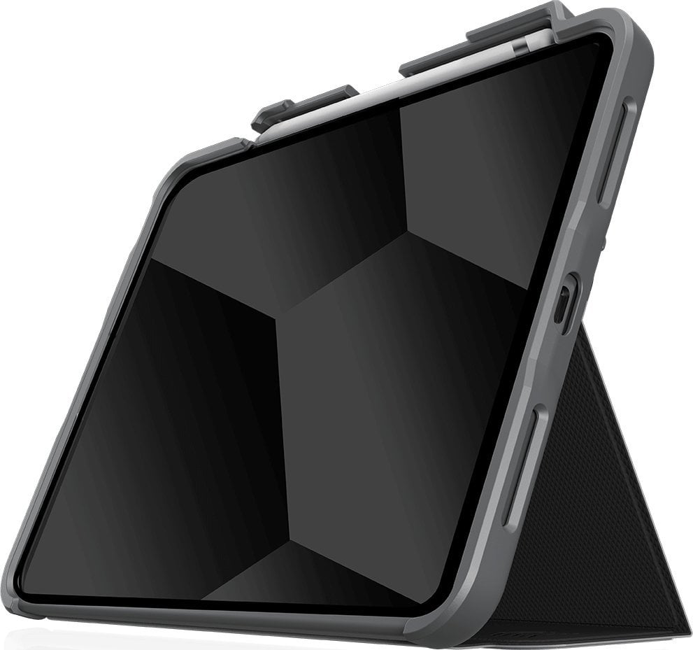 Husă pentru tabletă STM Husă STM Dux Plus Apple iPad 10.9 2022 (generația a 10-a) MIL-STD-810G Încărcător creion (negru)