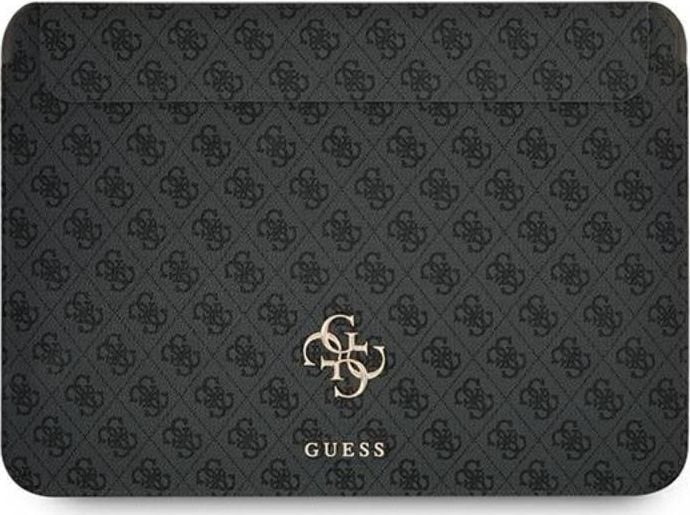 Husa Premium Guess Sleeve Big Logo Compatibila Cu Laptop / Macbook Pro / Air 13inch, Negru