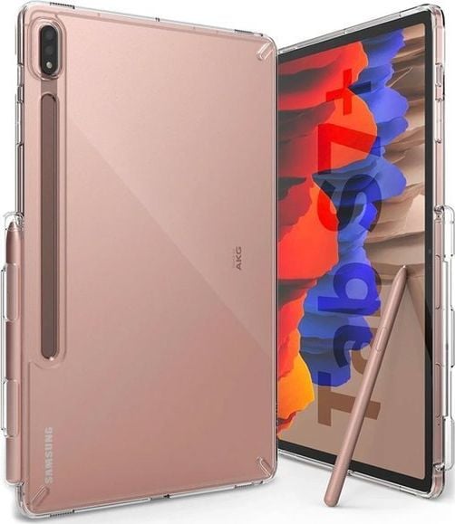 Huse tablete - Husa Rearth Ringke Fusion, Compatibil cu Samsung Galaxy Tab S7 Plus, Policarbonat, Transparenta