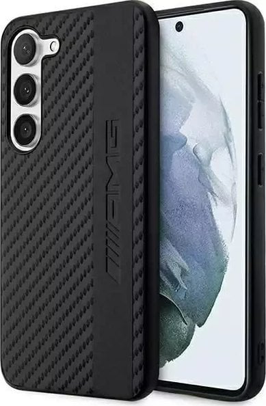 Husă Samsung AMG pentru Samsung Galaxy S23 HardCase Carbon Stripe și negru în relief