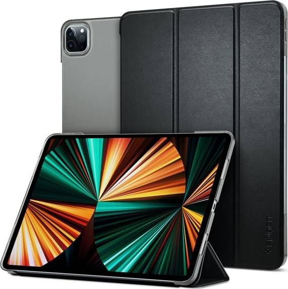 Husa Spigen Smart Fold compatibila cu iPad Pro 12.9 inch (2021) Black