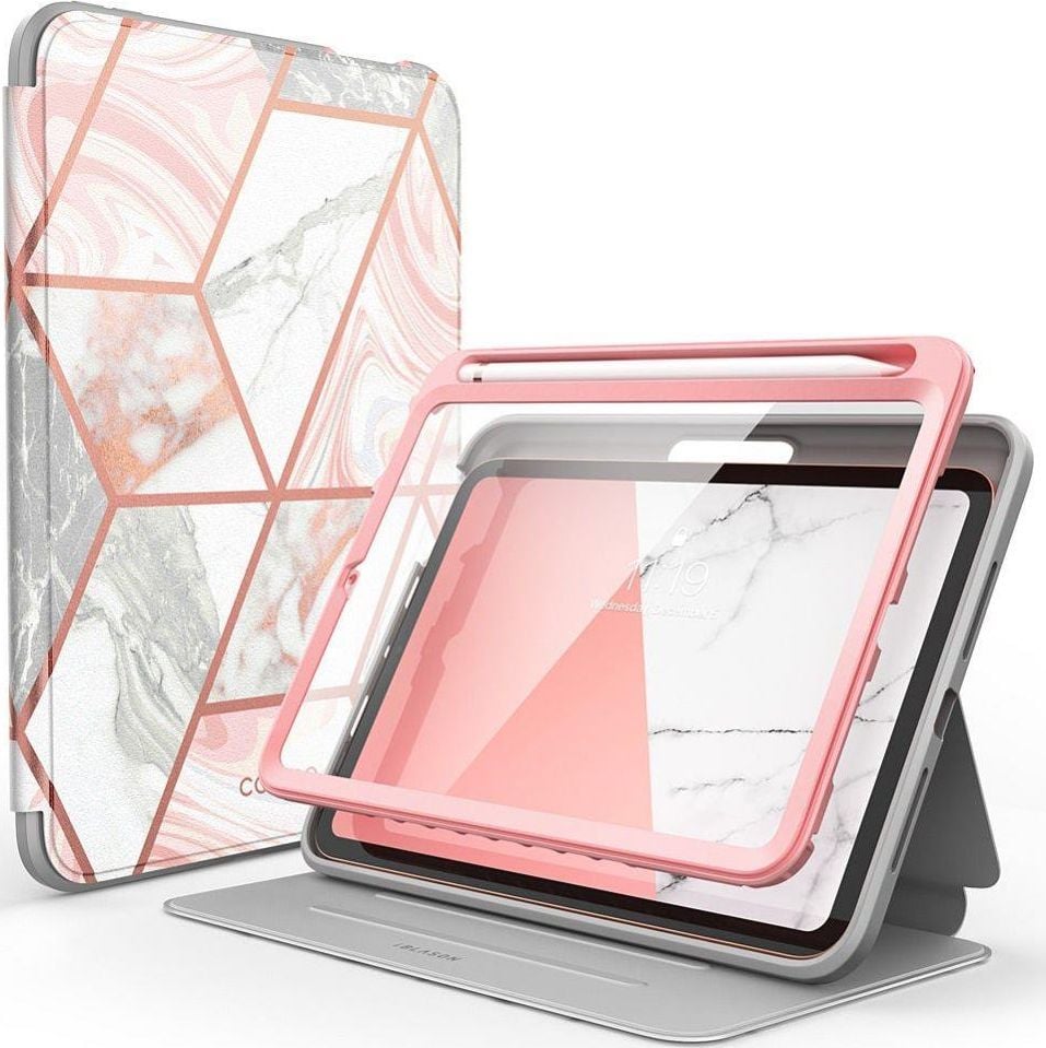 Husa Supcase Cosmo compatibila cu iPad Mini 6 (2021), Protectie display, Marble