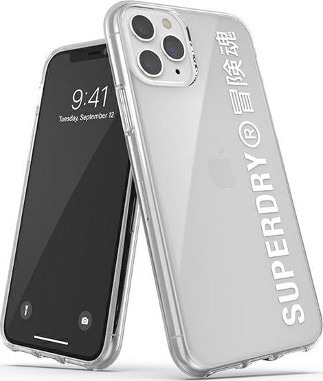 Husă Superdry SuperDry Snap iPhone 11 Pro Max transparentă albă/albă 41580