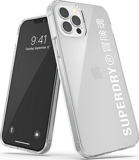 Husă Superdry SuperDry Snap iPhone 12 Pro Max transparentă albă/albă 42597