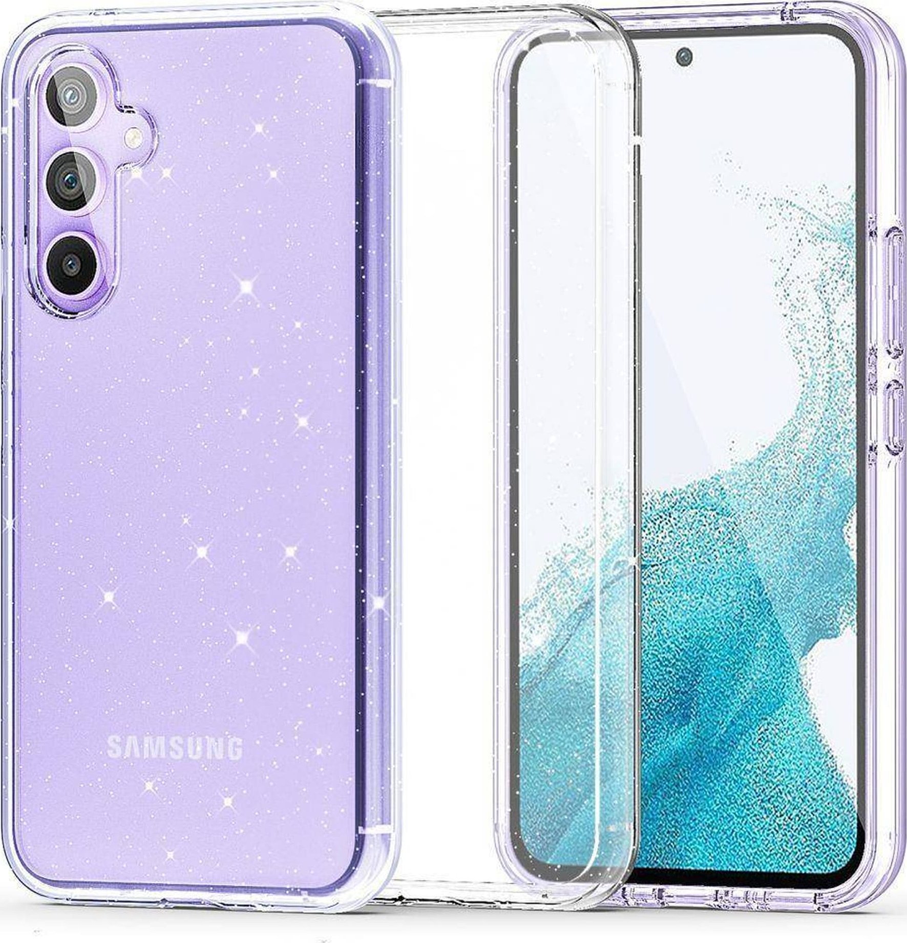 Husă Tech-Protect SAMSUNG GALAXY A34 5G Tech-Protect Flexair Hybrid Glitter transparent