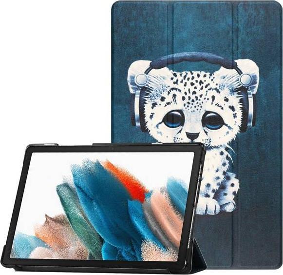 Husa Tech-Protect Smartcase compatibila cu Samsung Galaxy Tab A8 10.5 inch Sad Cat