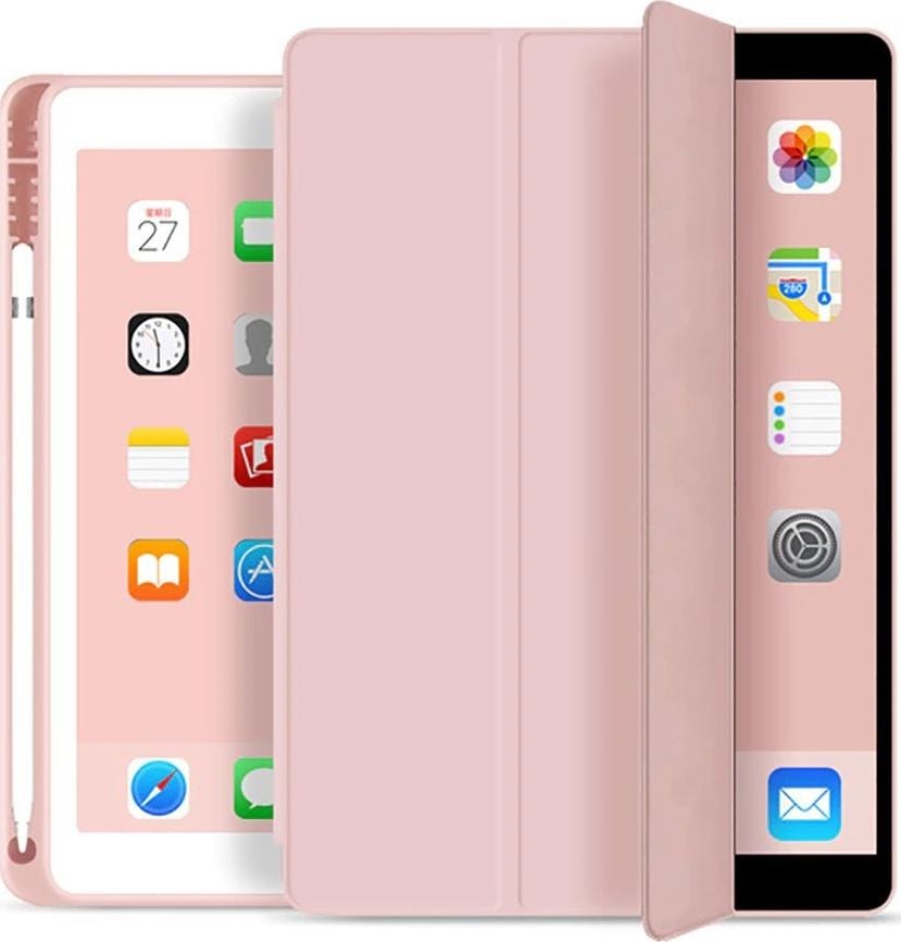 Husa Tech-Protect Smartcase Pen compatibila cu iPad Air 4 (2020) Pink