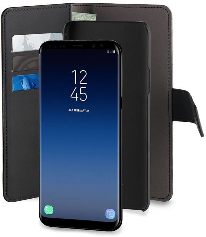 Husa telefon puro 2in1 caz portofel pentru Samsung Galaxy S9 (SGS9PBOOKC3BLK)
