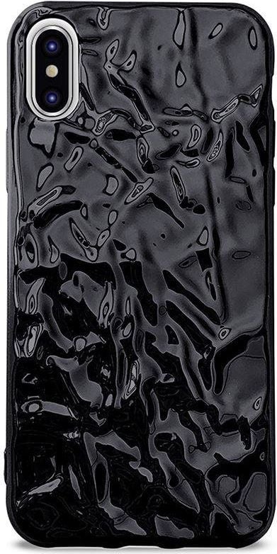 Husa telefon puro PURO Glam Metal Cover Flex - X iPhone Case (efect metalic negru)