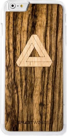 Husa telefon smartwoods Case din lemn Triangle Clear iPhone 6S Plus 6