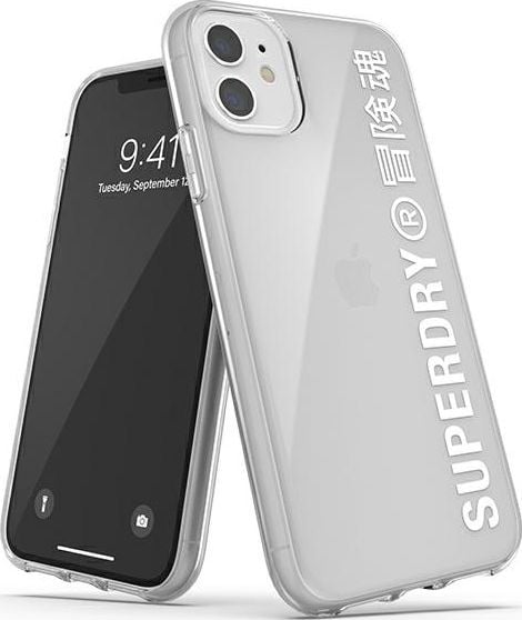 Husă transparentă Superdry SuperDry Snap iPhone 11 albă/albă 41578