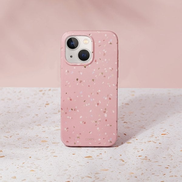 Husa Uniq UNIQ Coehl Terrazzo iPhone 14 6.1` roz/roz coral