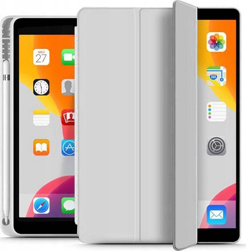 Husa Upzz Tech Smartcase Sc Pen Pentru Ipad 10.2 2019 / 2020 / 2021 Light Gri